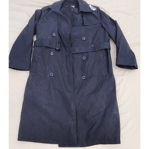 DSCP Garrison Collection All Weather Trench Coat Zip Liner Black Womens 14L